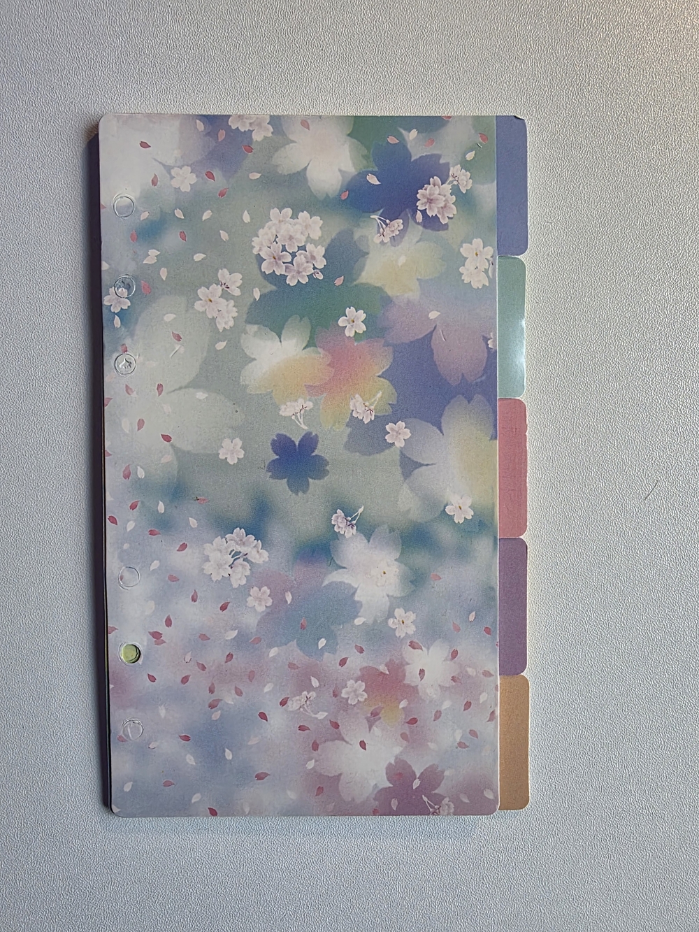 A6 Floral Pastel Tabbed Planner Divider Set Of 4